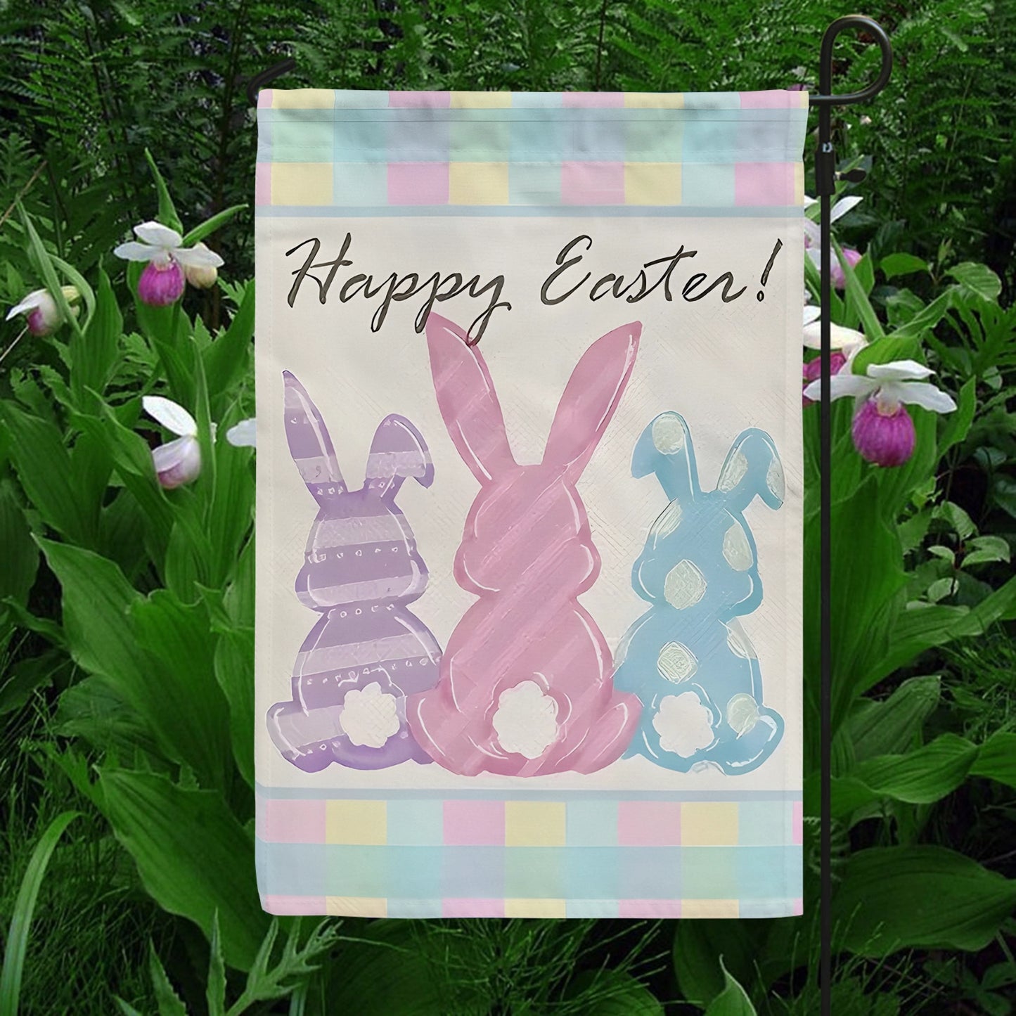 Shineful Garden Flag 12" x 18" Pastel Bunny Blessings