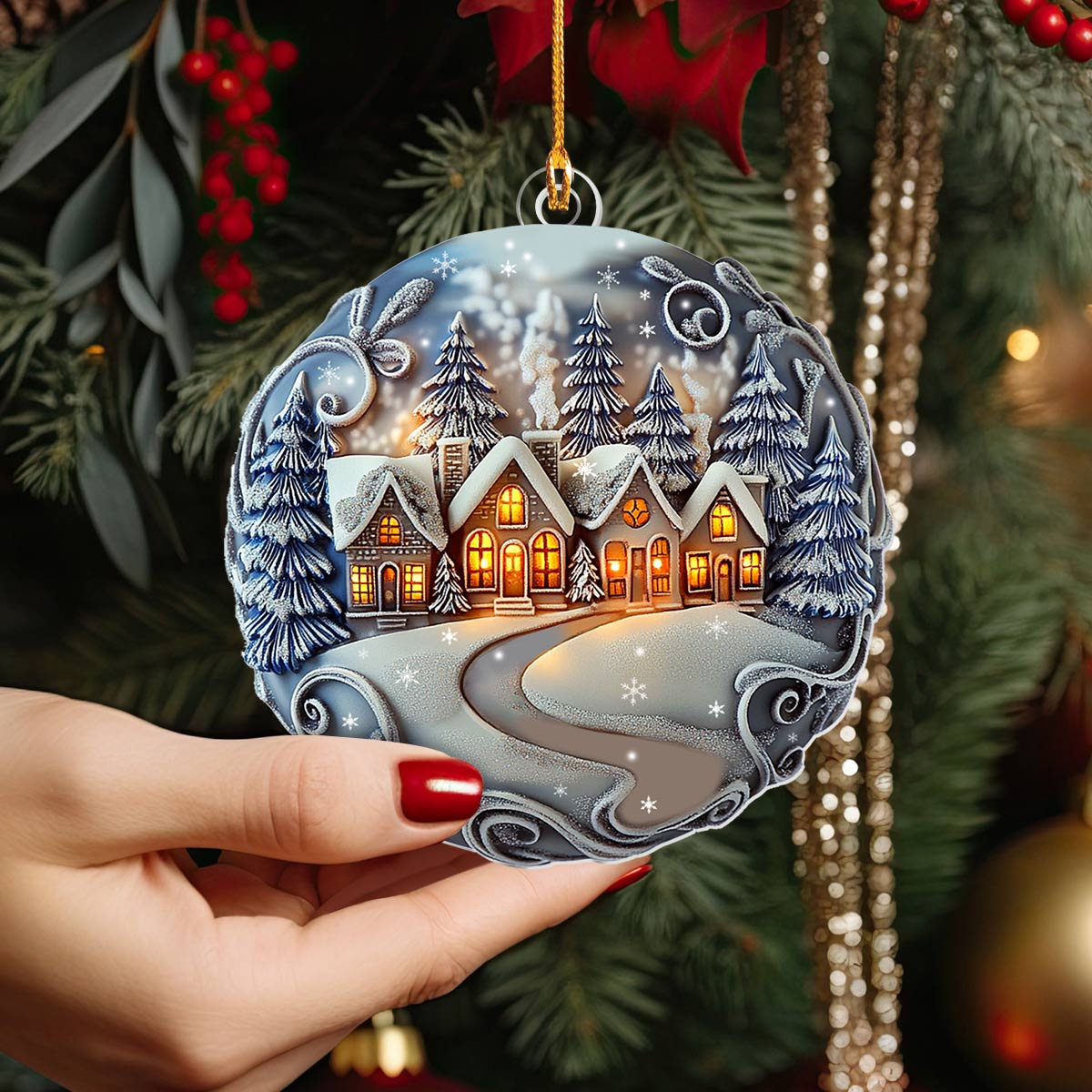 Shineful 2D Acrylic Ornament Winter Night