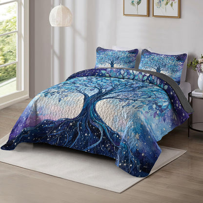 Shineful All Season Quilt 3-Piece Set - Celestial Tree of Life