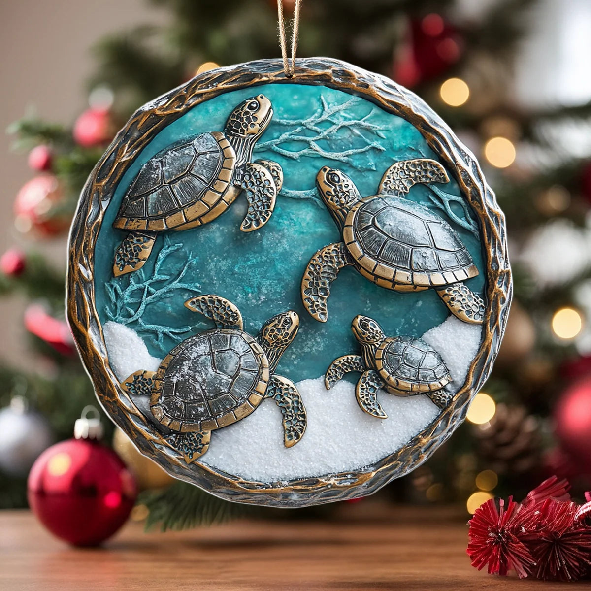 Shineful 2D Acrylic Ornament Family Tide Sea Turtle