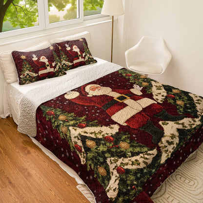 Shineful All Season Quilt 3-Piece Set - Santa Claus