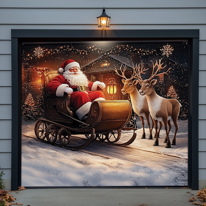 Shineful Garage Door Banner Decoration - Santa’s Christmas Journey