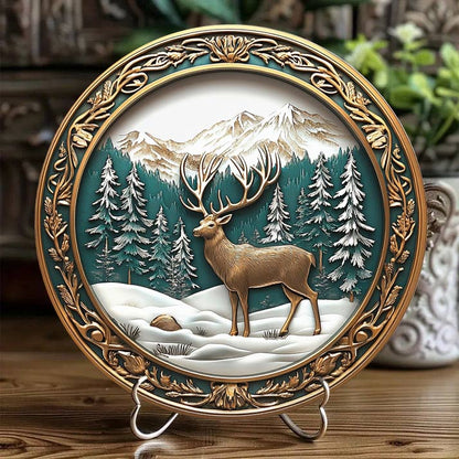 Shineful 2D Wooden Plaque, Hanging Decor, Door Sign Winter Majesty