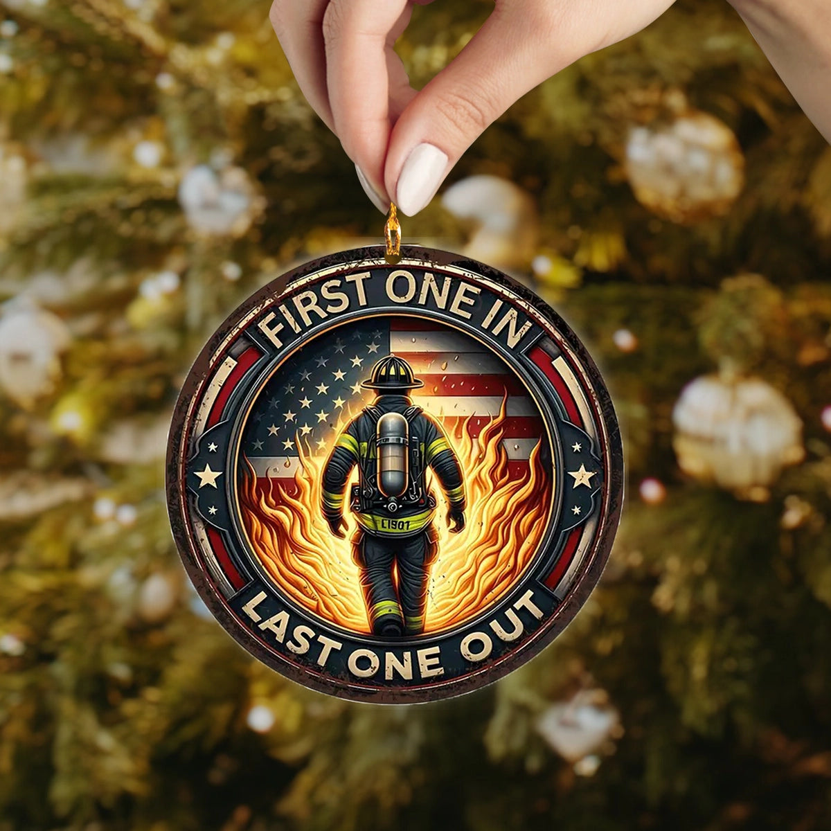 Shineful 2D Acrylic Ornament Brave Firefighter’s Spirit