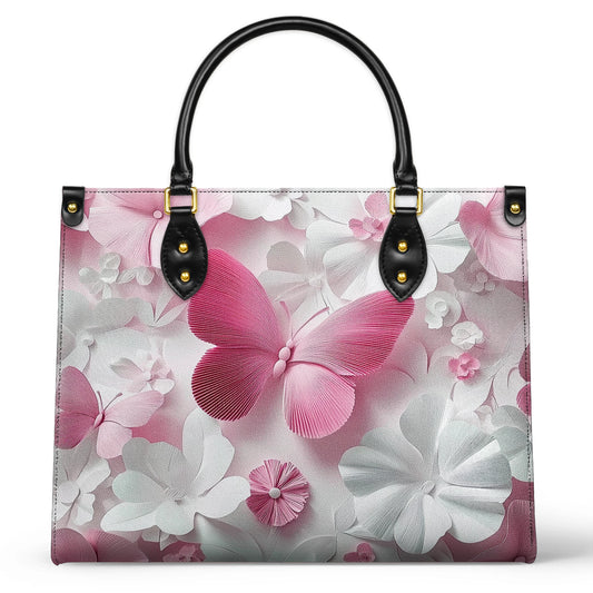 Glänzende Ledertasche Butterfly Blossom Elegance