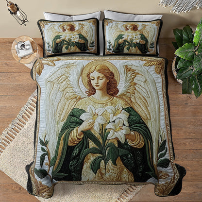 Ensemble de courtepointe toutes saisons Shineful 3 pièces - Angelic Comfort