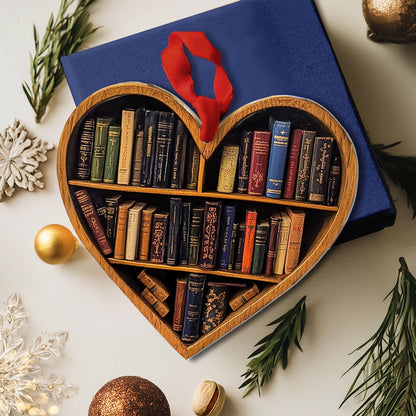 Shineful 2D Acrylic Ornament Reading Heartfelt Library