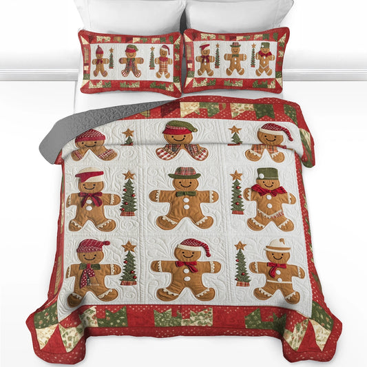 Shineful All Season Quilt 3-Piece Set Gingerbread Delight