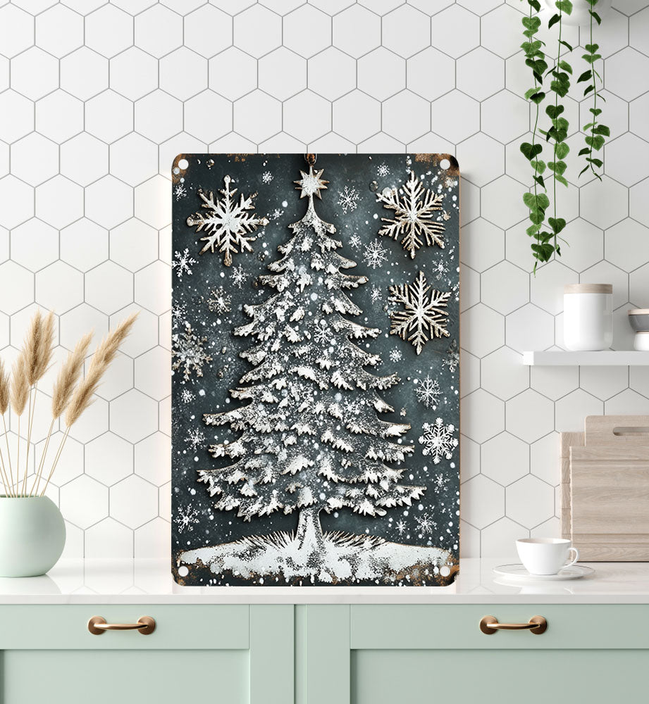 Shineful 2D Metal Sign Vintage Christmas Tree