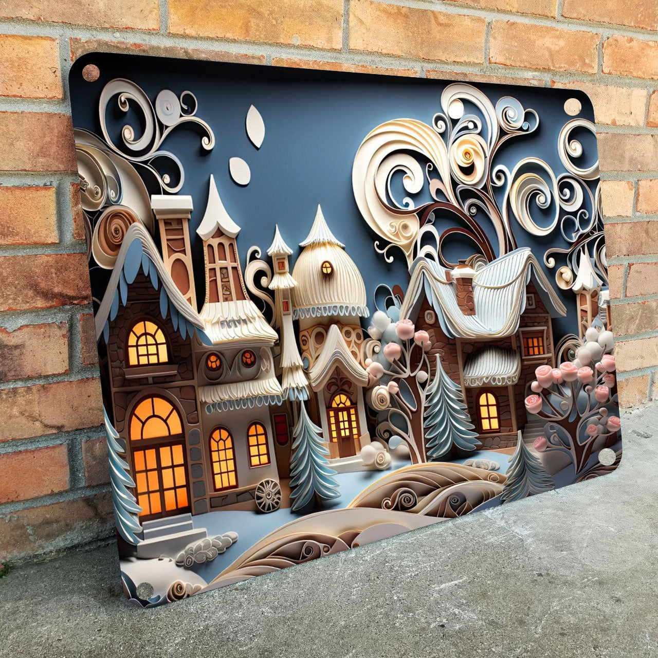 Shineful 2D Metal Sign Wintertime