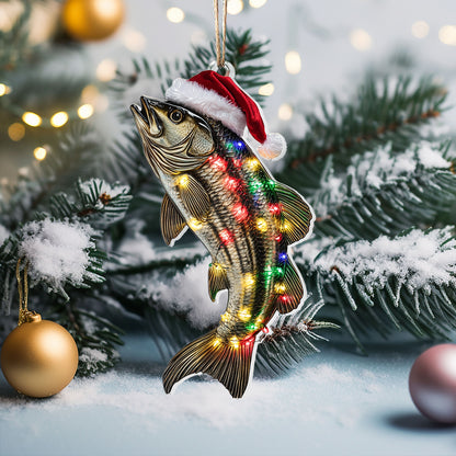 Shineful 2D Acrylic Ornament Christmas Fishing