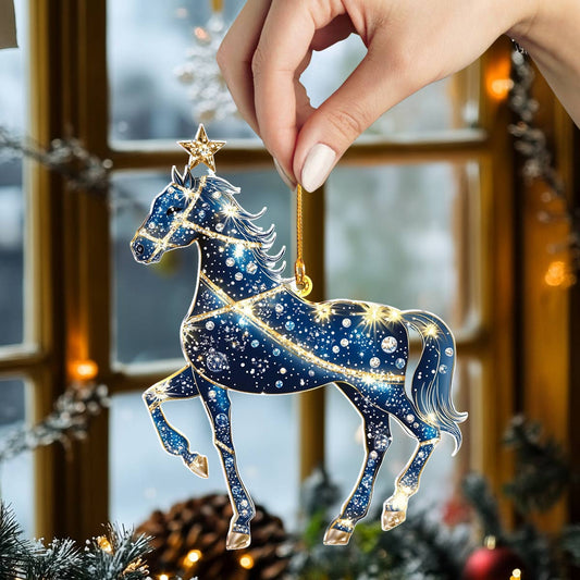 Shineful 2D Acrylic Ornament Shimmering Unicorn Christmas