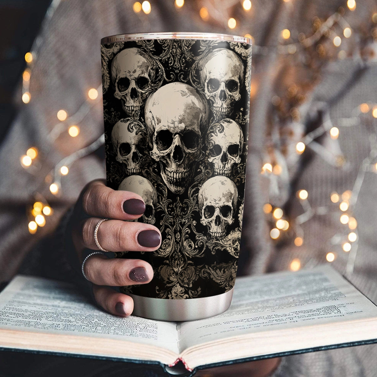 Shineful 20oz Tumbler - Gothic Skull Majesty