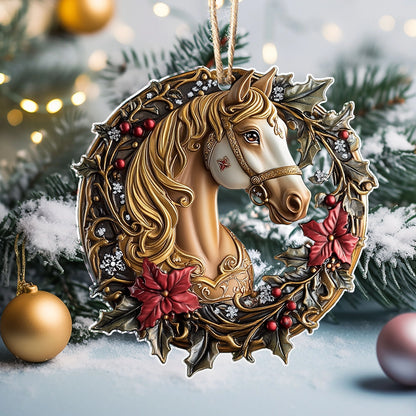 Shineful 2D Acrylic Ornament Majestic Holiday Steed