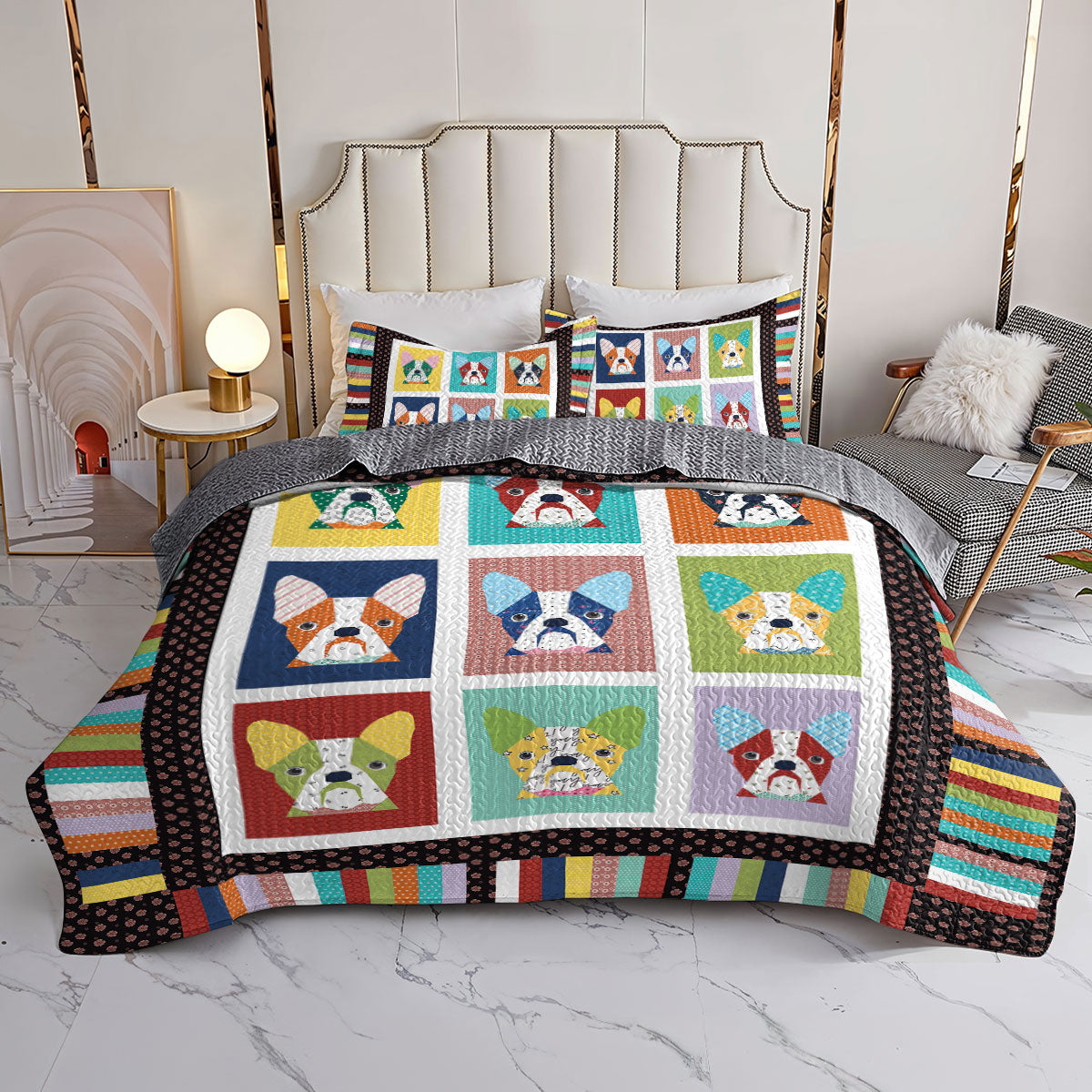 Shineful All Season Quilt 3-Piece Set Snuggly Companions