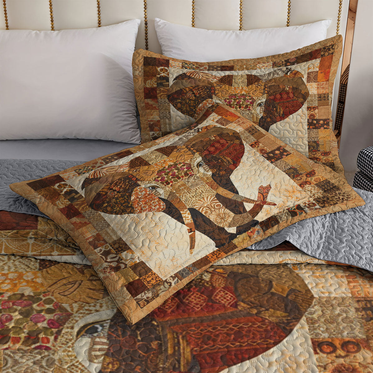 Shineful All Season Quilt 3-Piece Set Elephant Lovers