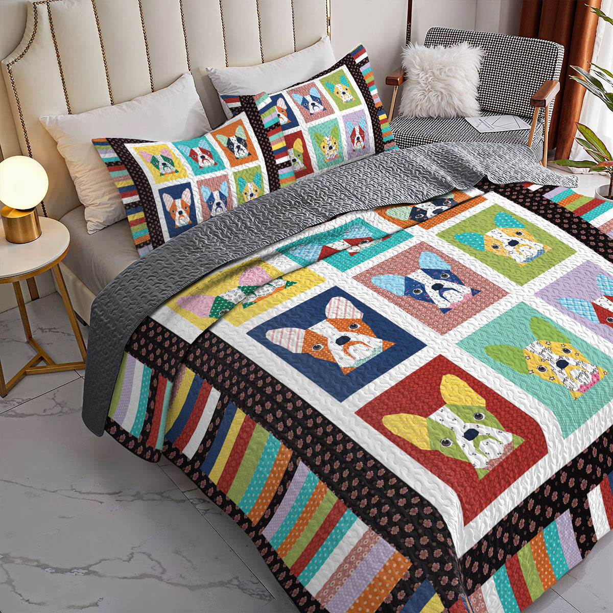 Shineful All Season Quilt 3-Piece Set Snuggly Companions