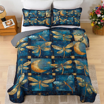 Shineful All Season Quilt 3-Piece Set Dreamy Dragonfly