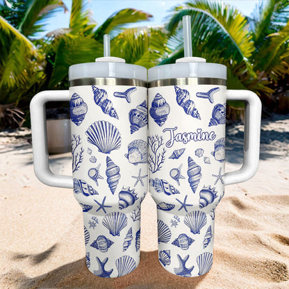 Shineful Tumbler Personalized Charming Seashell