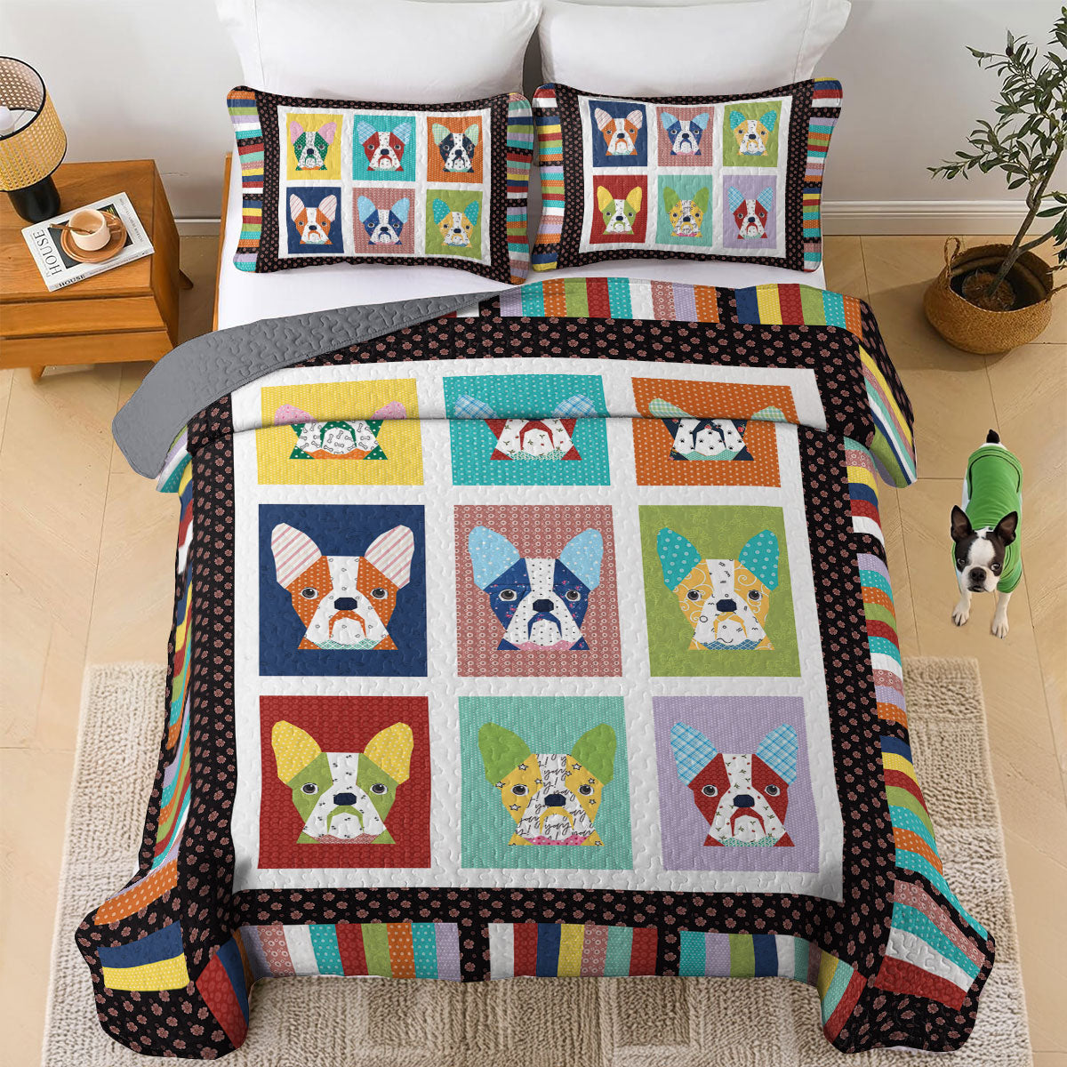 Shineful All Season Quilt 3-Piece Set Snuggly Companions