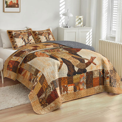 Shineful All Season Quilt 3-Piece Set Elephant Lovers