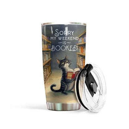 Shineful 20oz Tumbler Cat In Library