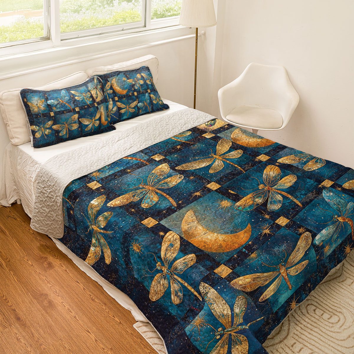 Shineful All Season Quilt 3-Piece Set Dreamy Dragonfly