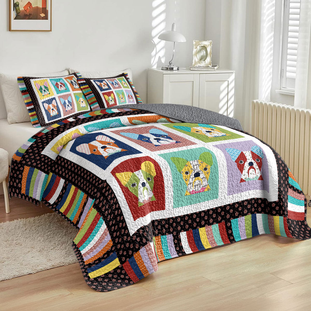 Shineful All Season Quilt 3-Piece Set Snuggly Companions