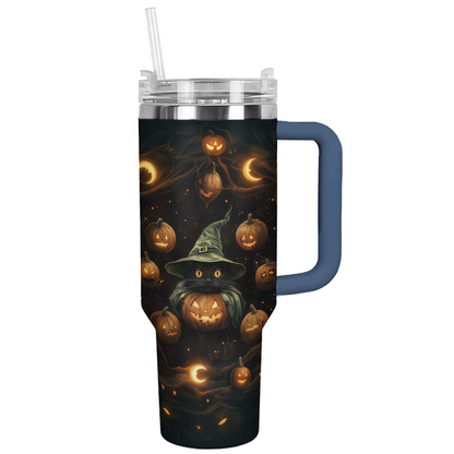 Shineful Tumbler Witchy Cat & Pumpkin Spell