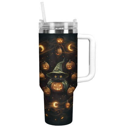 Shineful Tumbler Witchy Cat & Pumpkin Spell