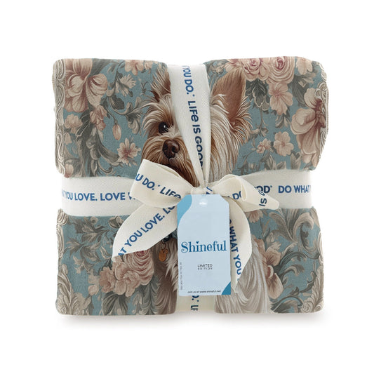 Shineful Fleece Blanket Royal Yorkie Elegance