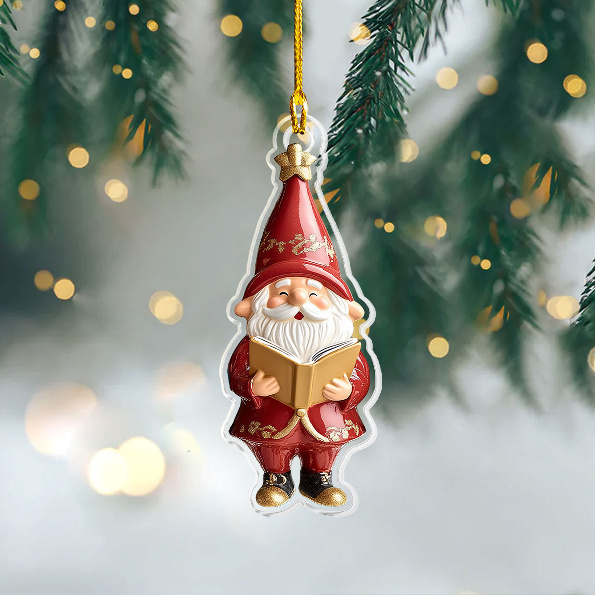 Shineful 2D Acrylic Ornament - Gnome Caroler Collection