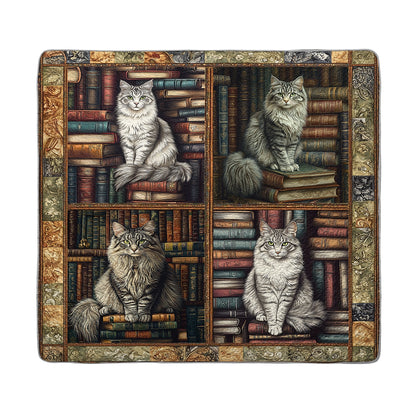 Shineful All Season Quilt 3-Piece Set - Purrfect Library Dreams