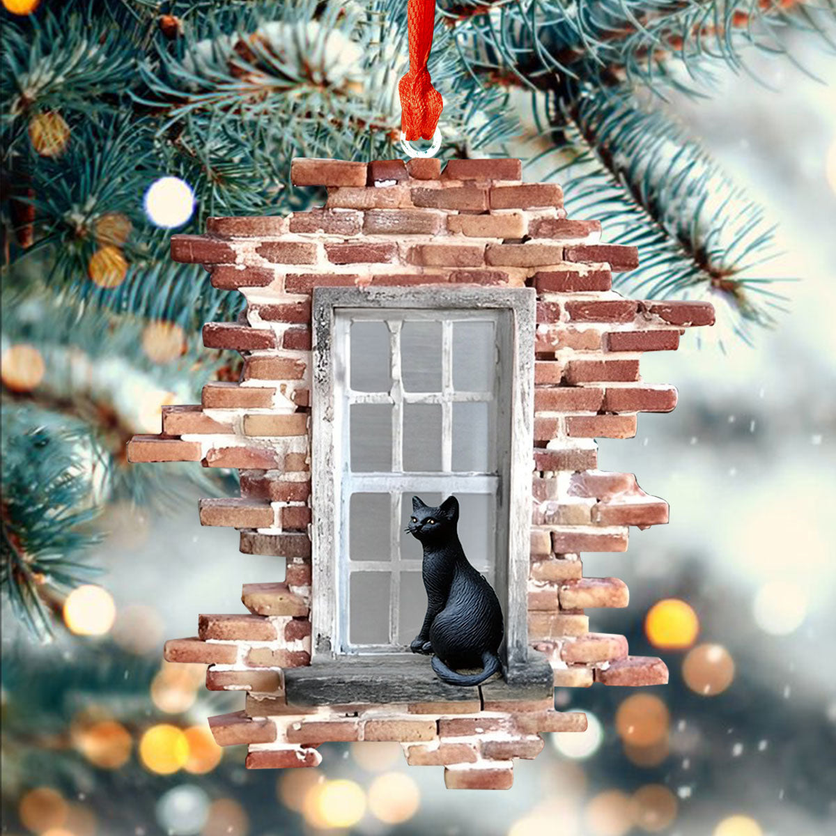 Shineful 2D Acrylic Ornament - Feline In The Window