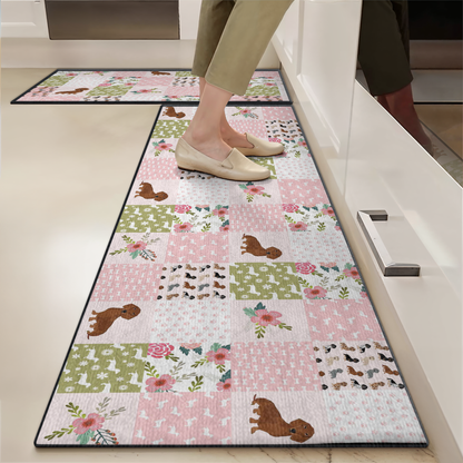 Shineful Ultra-Thin Non Skid Floor Mat, Kitchen Rugs Dachshund Dreams