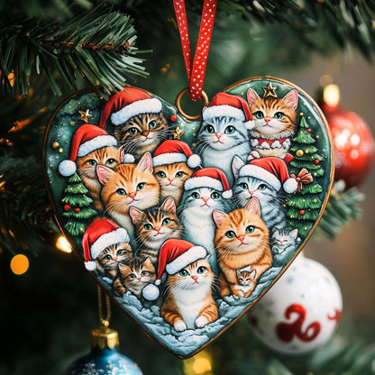 Shineful 2D Acrylic Ornament Heart of Cats