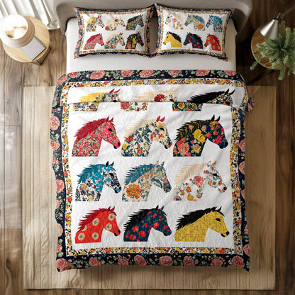 Shineful All Season Quilt 3-Piece Set Boho Stallion