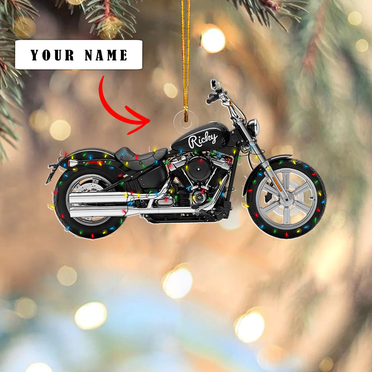 Shineful 2D Acrylic Ornament - Personalized Biker Spirit Collection