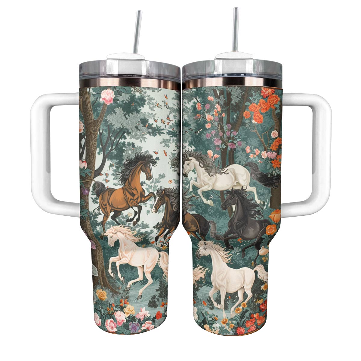 Shineful Tumbler Wildflowers Horse