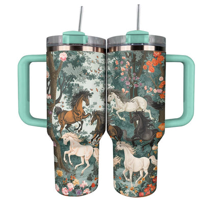 Shiny Tumbler Wildblumen Pferd