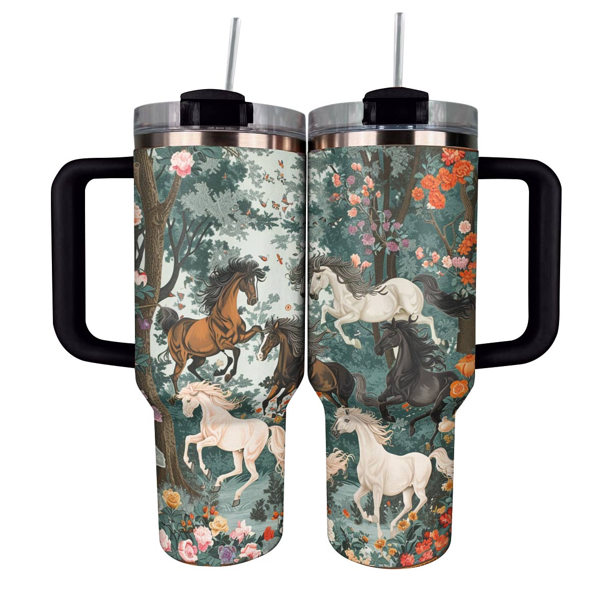 Shineful Tumbler Wildflowers Horse