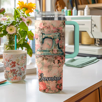 Shineful Tumbler Vintage Blooms Quilting