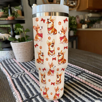 Shineful Tumbler Bow Joy Corgi