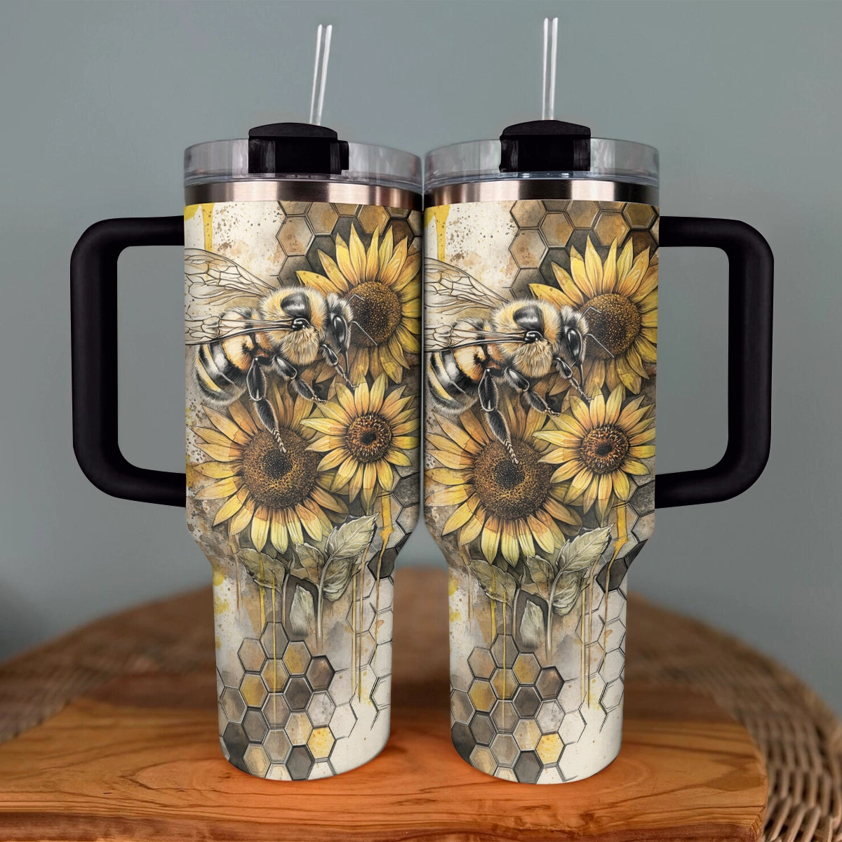 Shineful Tumbler Sunflower Bee Bliss