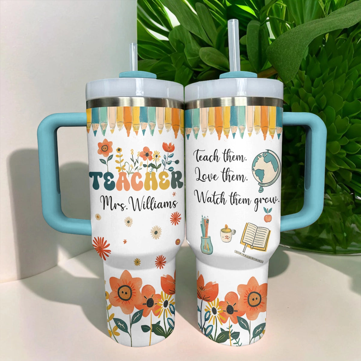 Shineful Tumbler Floral Teacher Appreciation