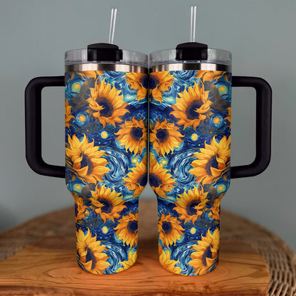 Shineful Tumbler Starry Sunflowers