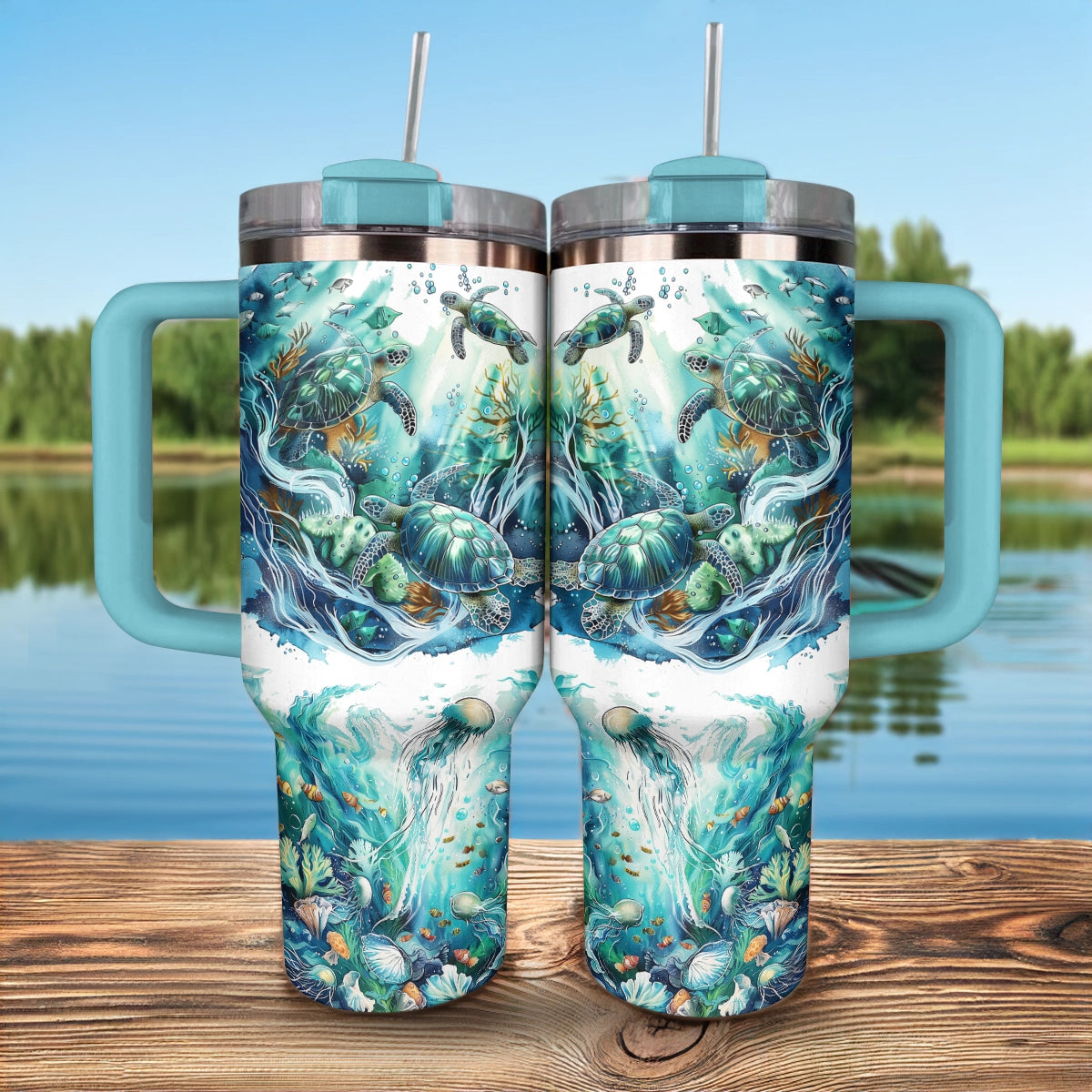 Shineful Tumbler Jellyfish Sea Turtle