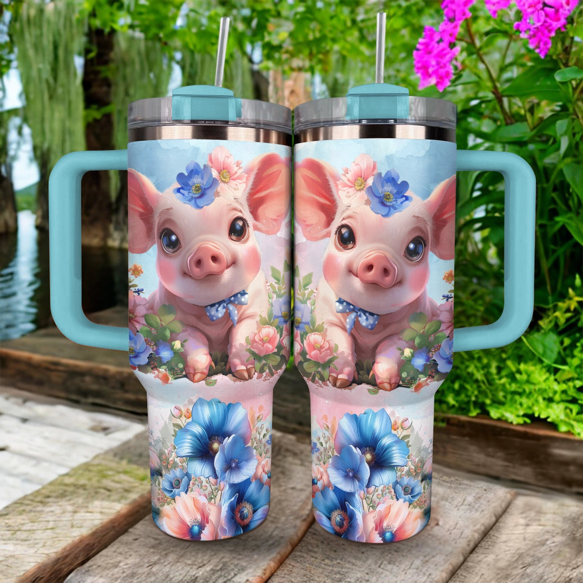 Shineful Tumbler Piglet Bluebell