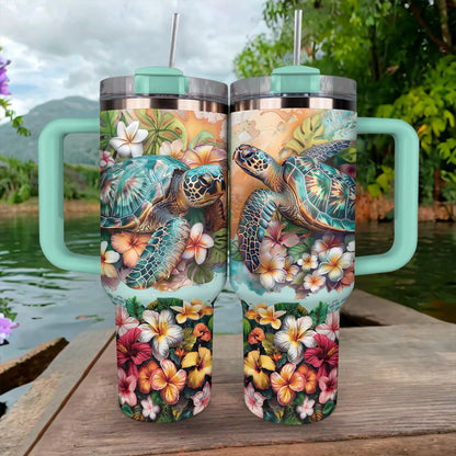 Shineful Tumbler Hawaiian Haven Turtle