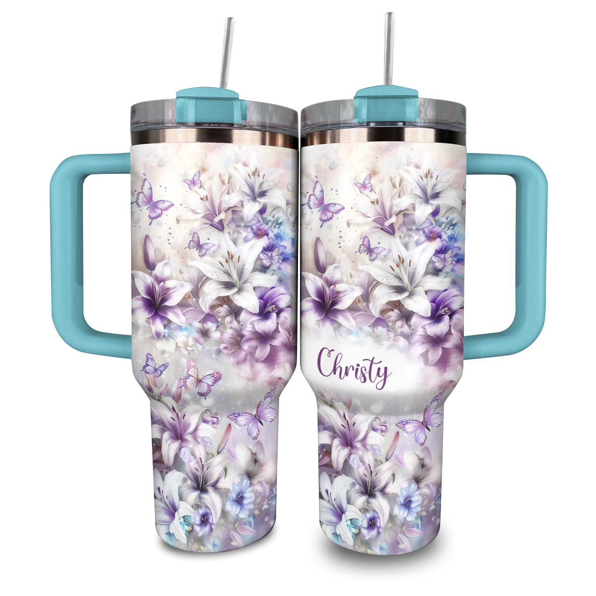 Shineful Personalized Glossy Fluttering Purple Butterfly